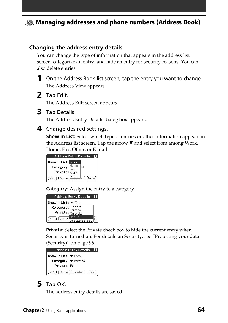 Sony PEG-NR70V/U User Manual | Page 64 / 224