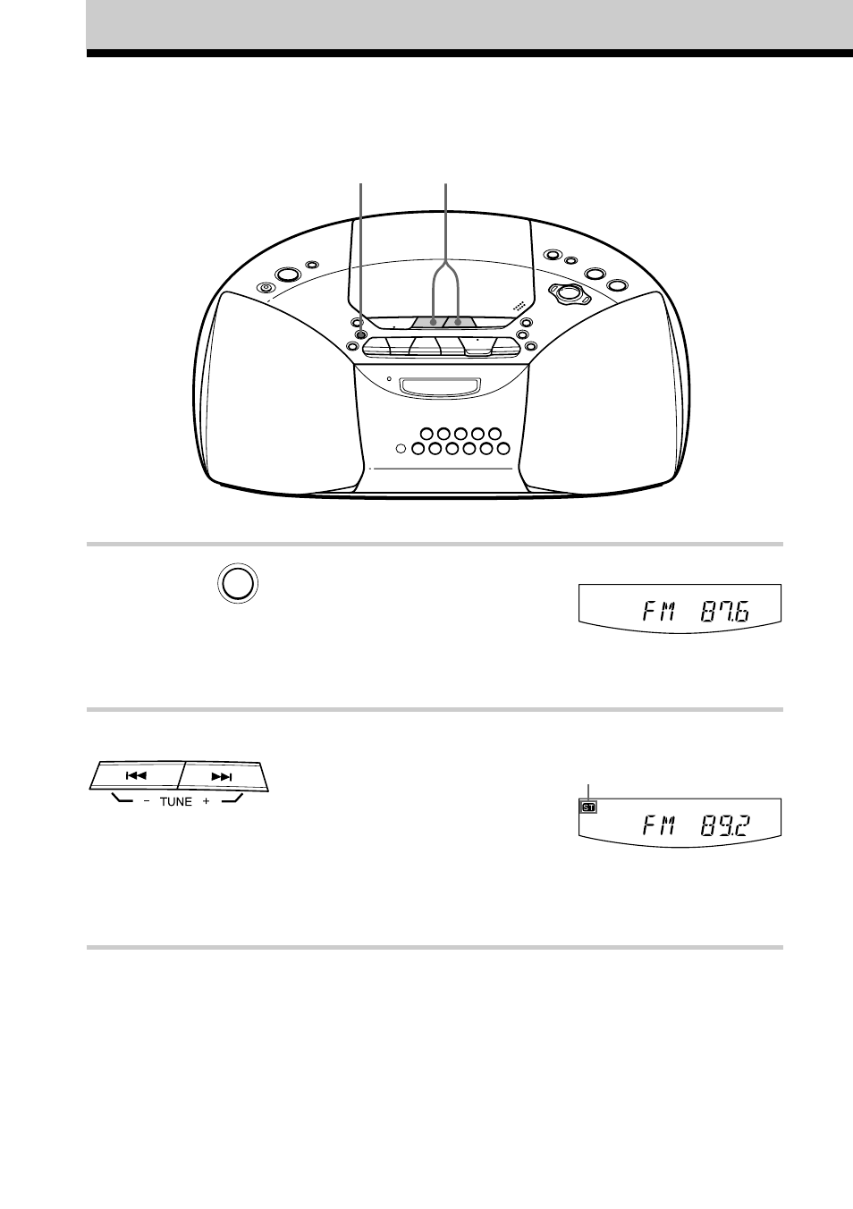 Listening to the radio | Sony cCFD-S20CP User Manual | Page 8 / 32