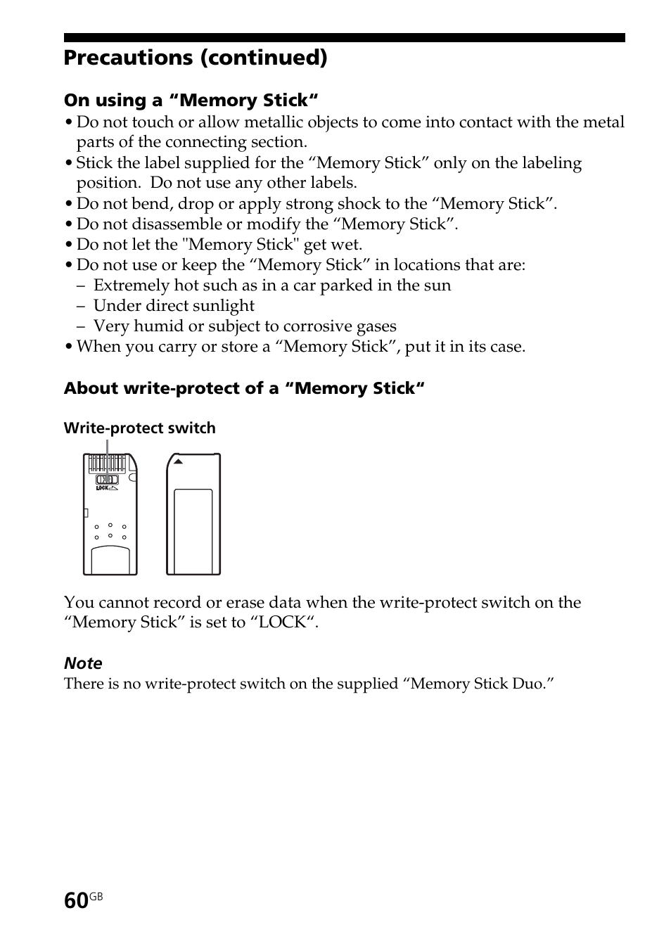 Precautions (continued) | Sony ICD-BM1AVTP User Manual | Page 60 / 80