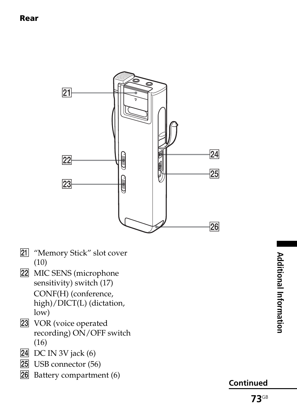 Sony ICD-BM1AVTP User Manual | Page 73 / 80
