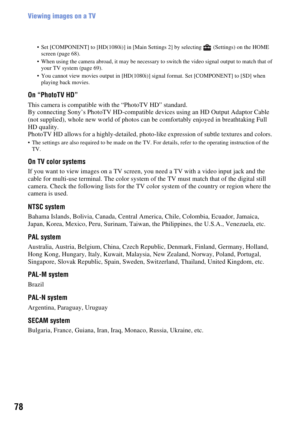 Sony Cyber-shot DSC-H10 User Manual | Page 78 / 123