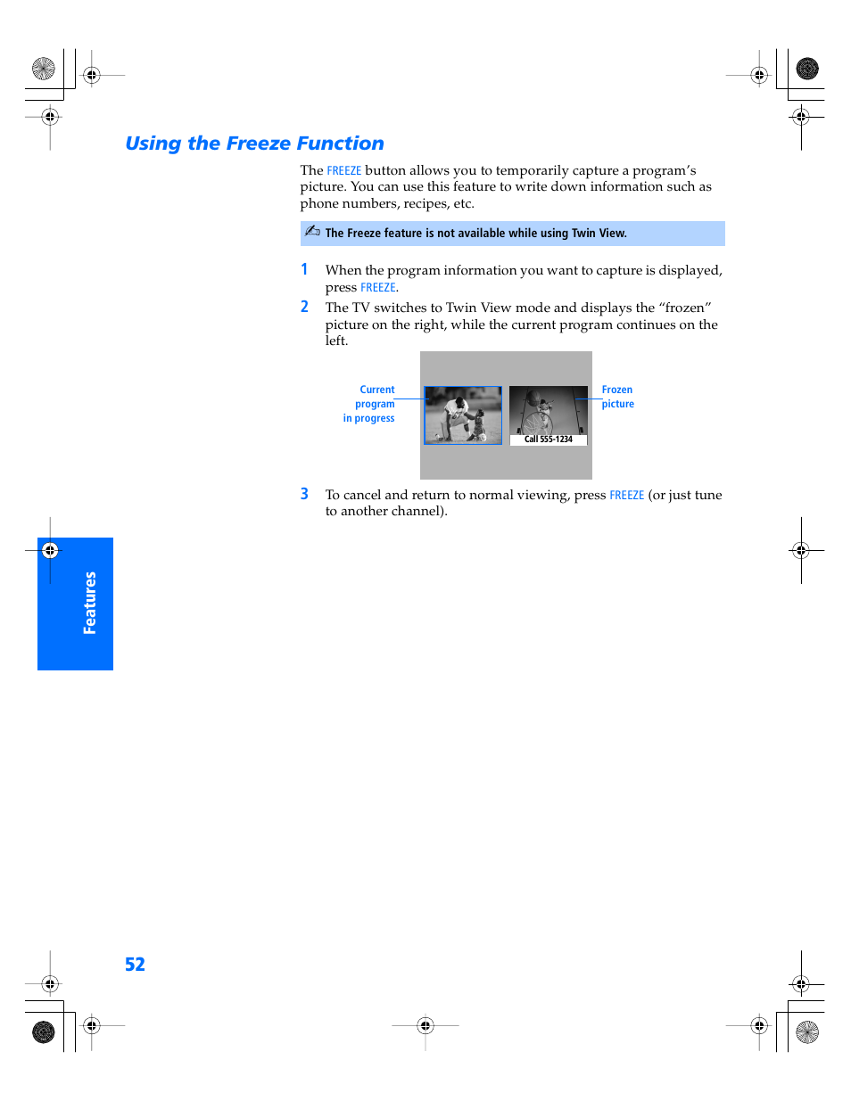 Using the freeze function | Sony WEGA KV-36XBR800 User Manual | Page 53 / 89