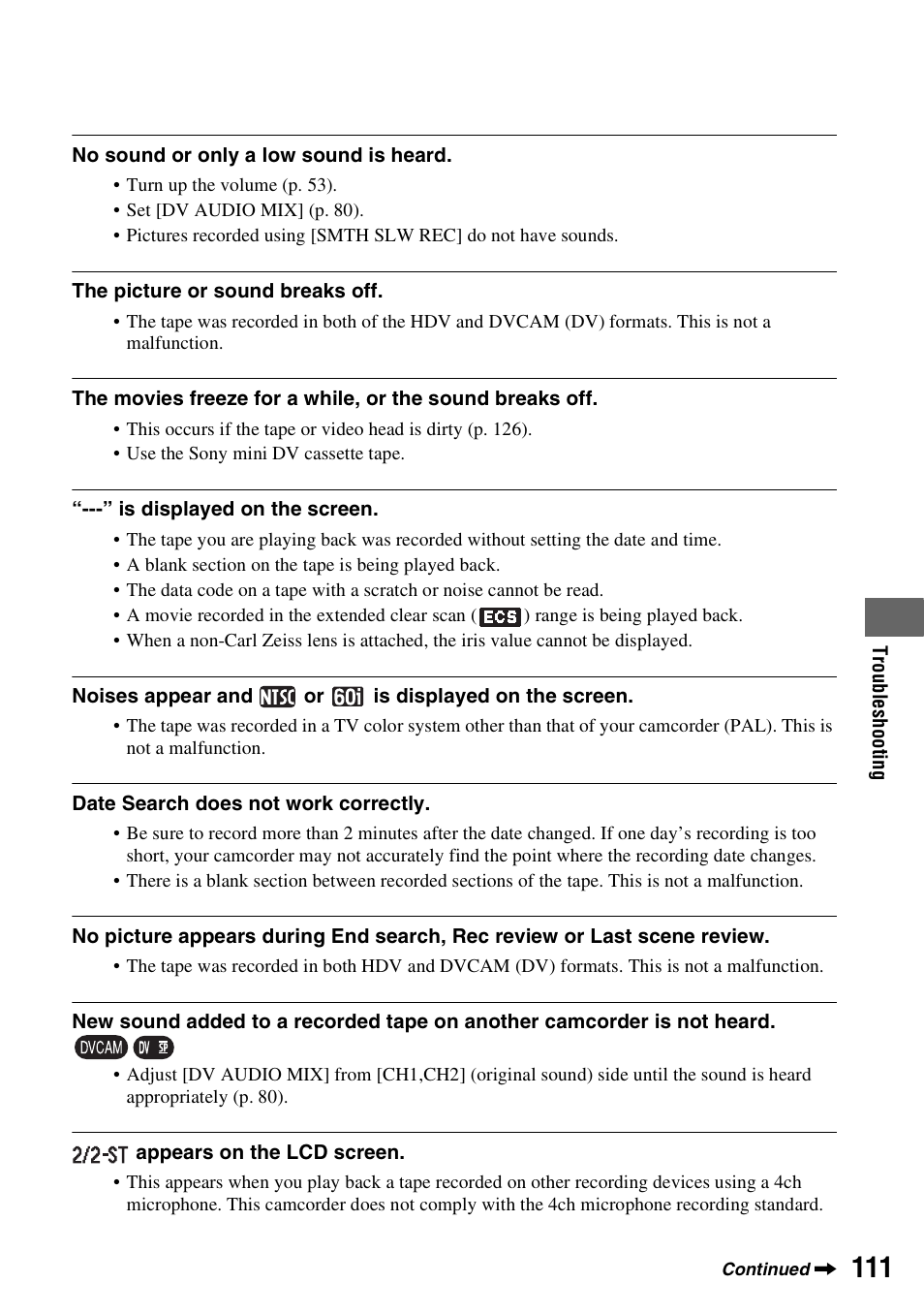 Sony HVR-Z7E User Manual | Page 111 / 146