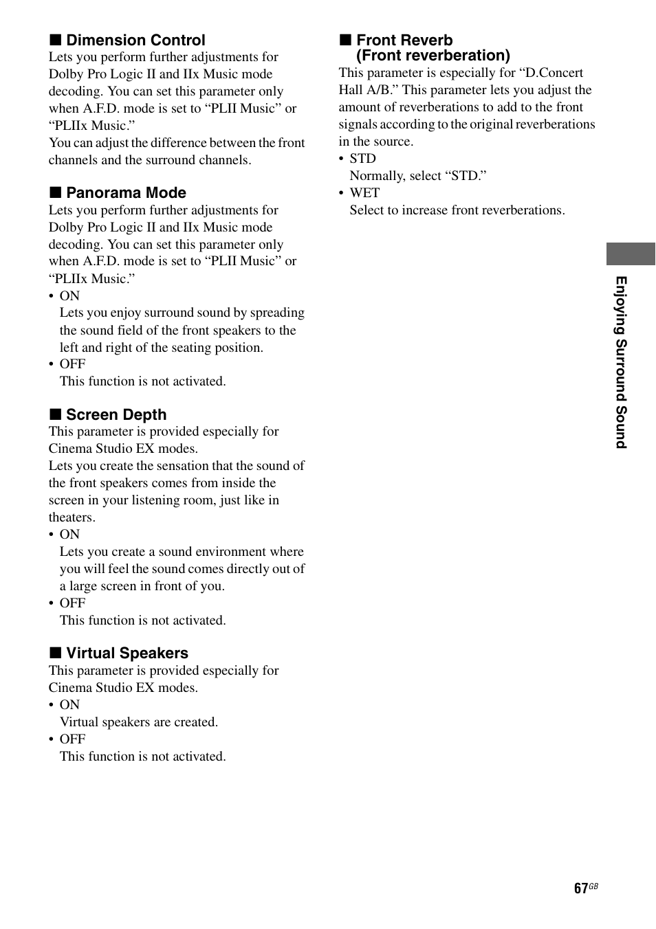Sony STR-DG2100 User Manual | Page 67 / 134