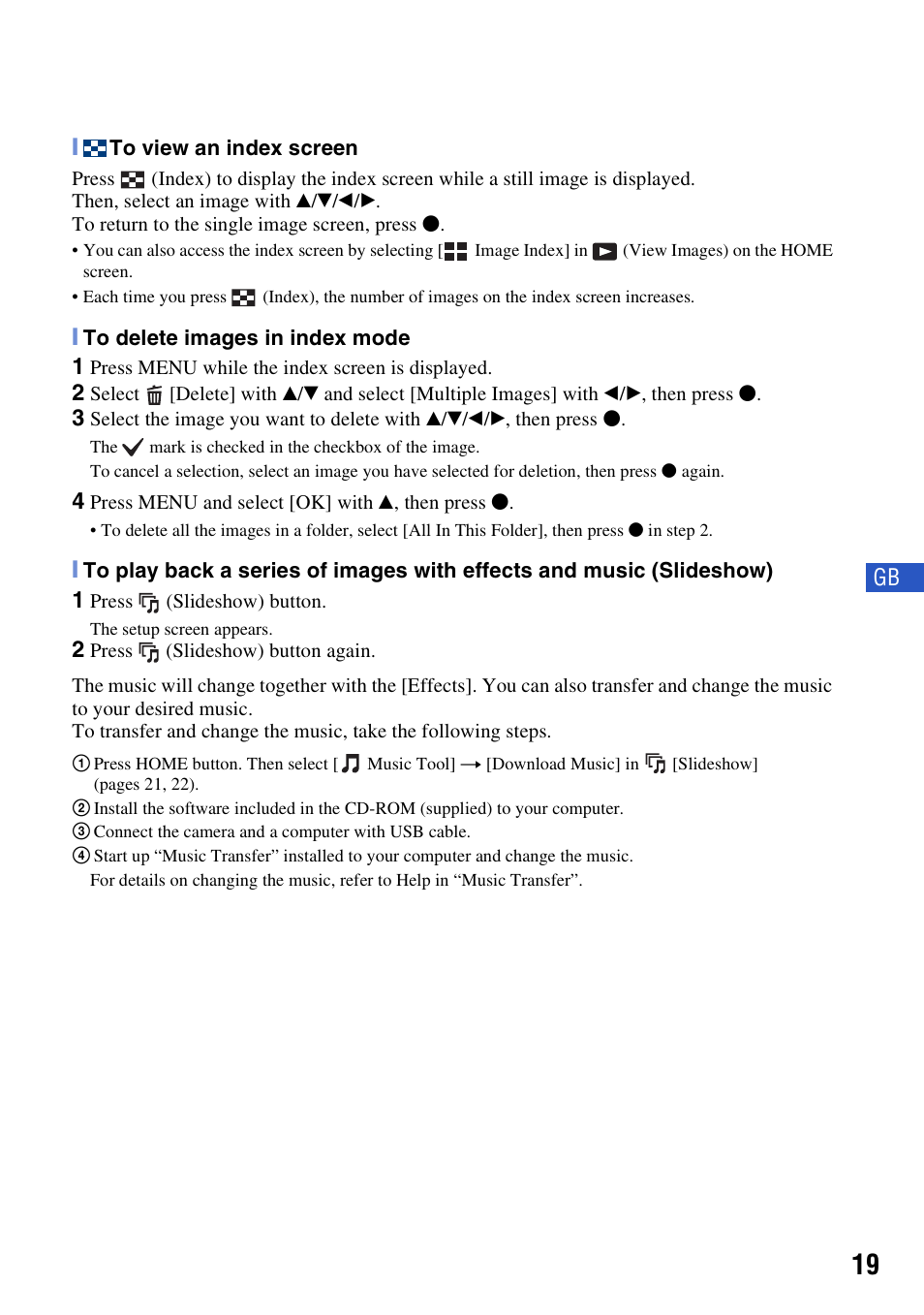 Sony Cyber-shot 3-700-781-61(1) User Manual | Page 19 / 72