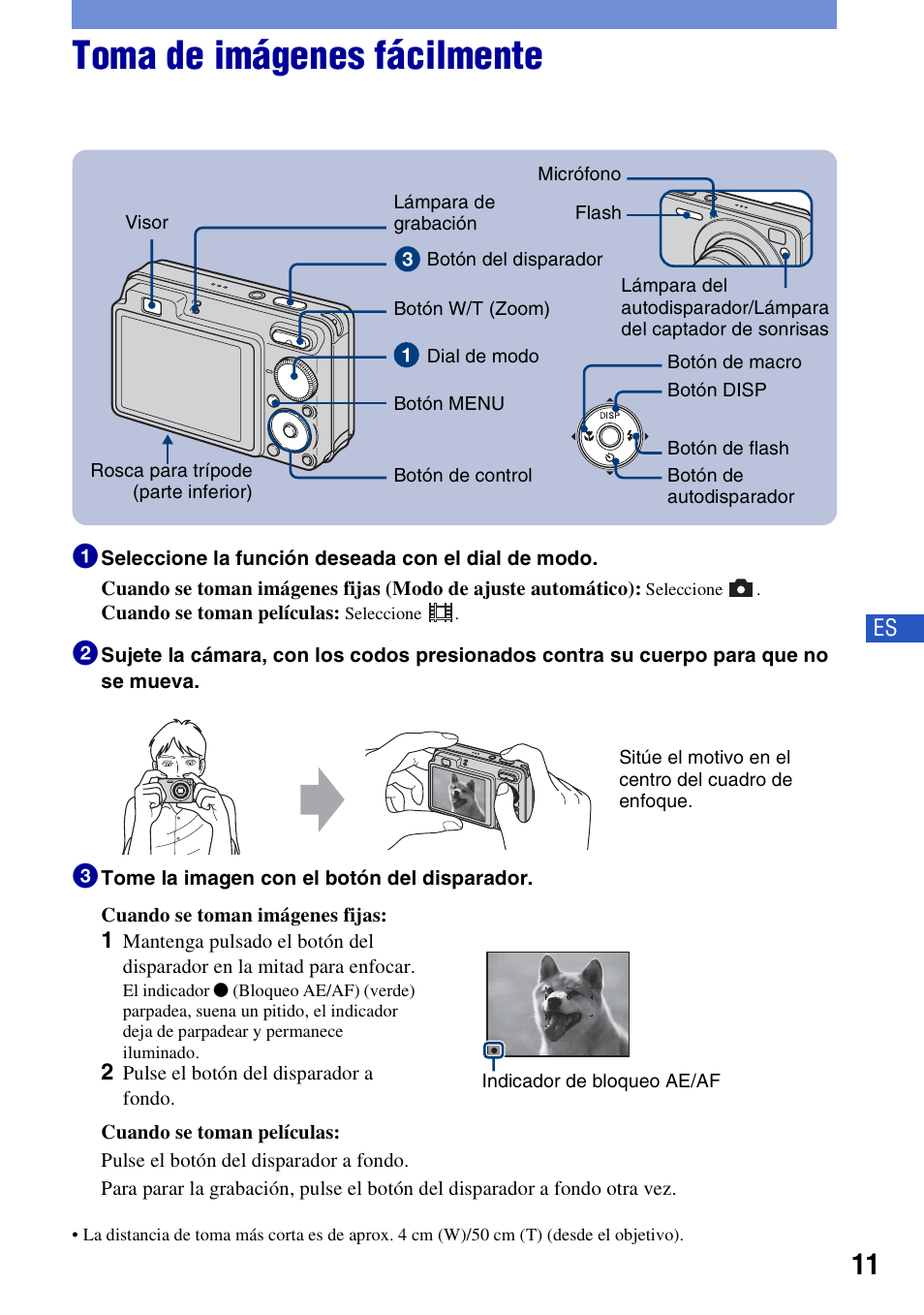 Toma de imágenes fácilmente | Sony Cyber-shot 3-700-781-61(1) User Manual | Page 47 / 72