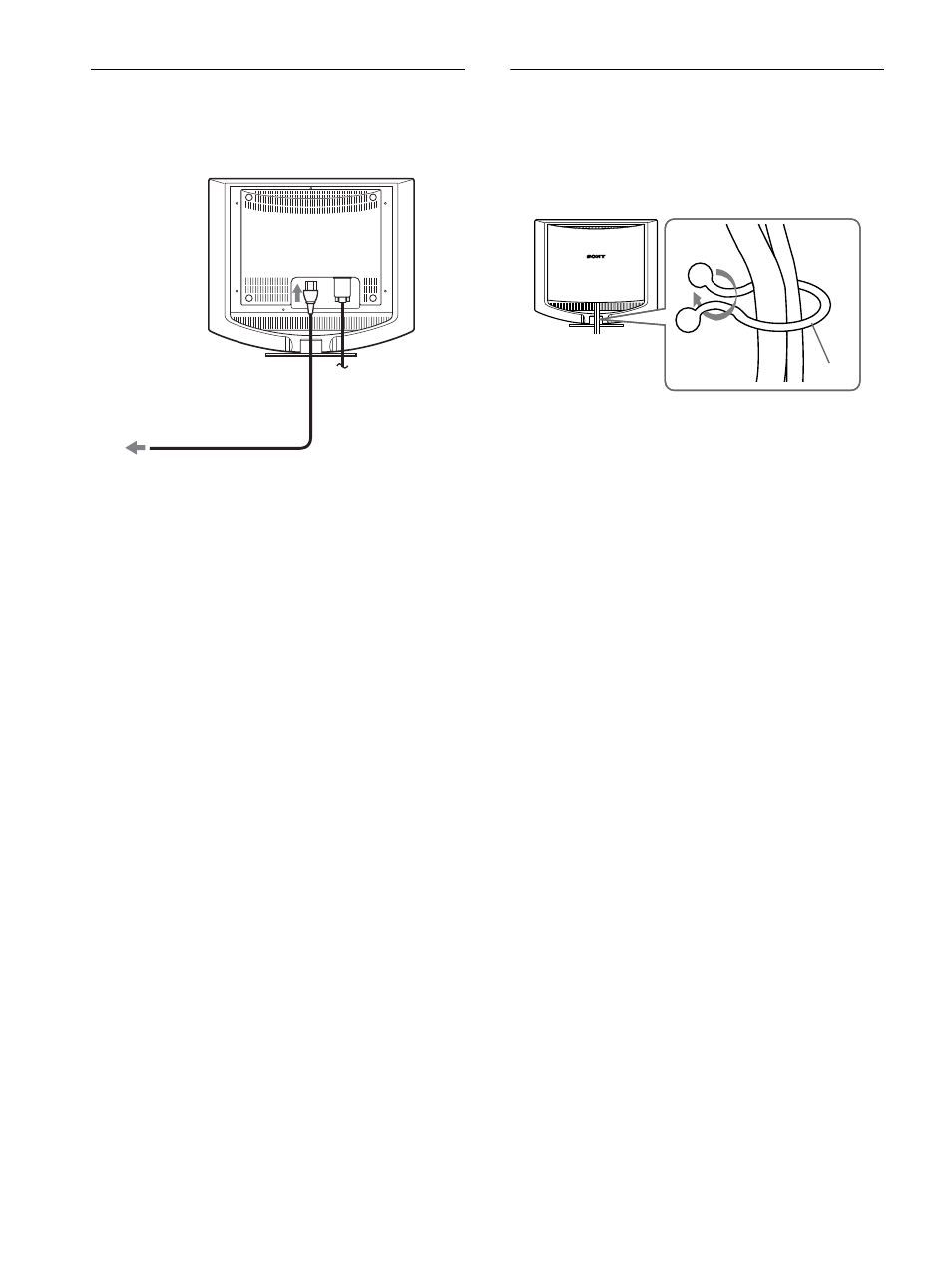 Step 2: connect the power cord, Step 3: secure the cords and close the back cover, Step 2 | Step 3, 8step 2: connect the power cord | Sony SDM-HS53 User Manual | Page 27 / 288