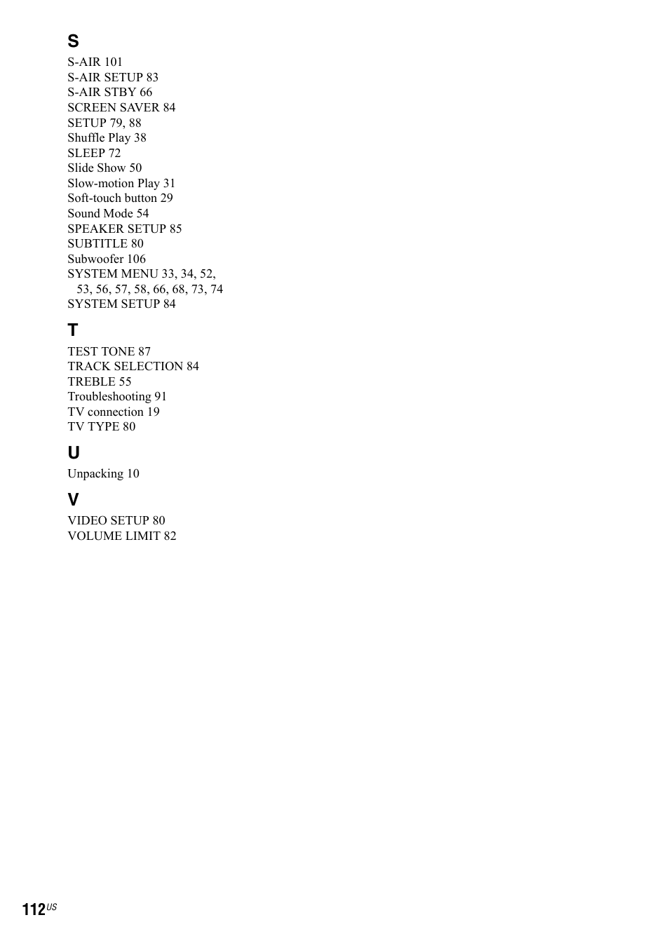 Sony DAV-IS50 User Manual | Page 112 / 115