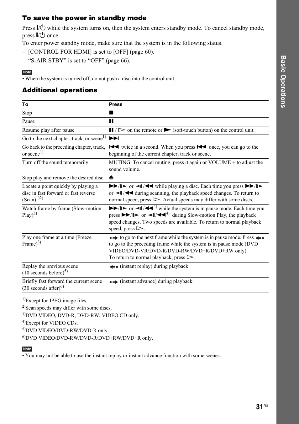 Additional operations | Sony DAV-IS50 User Manual | Page 31 / 115