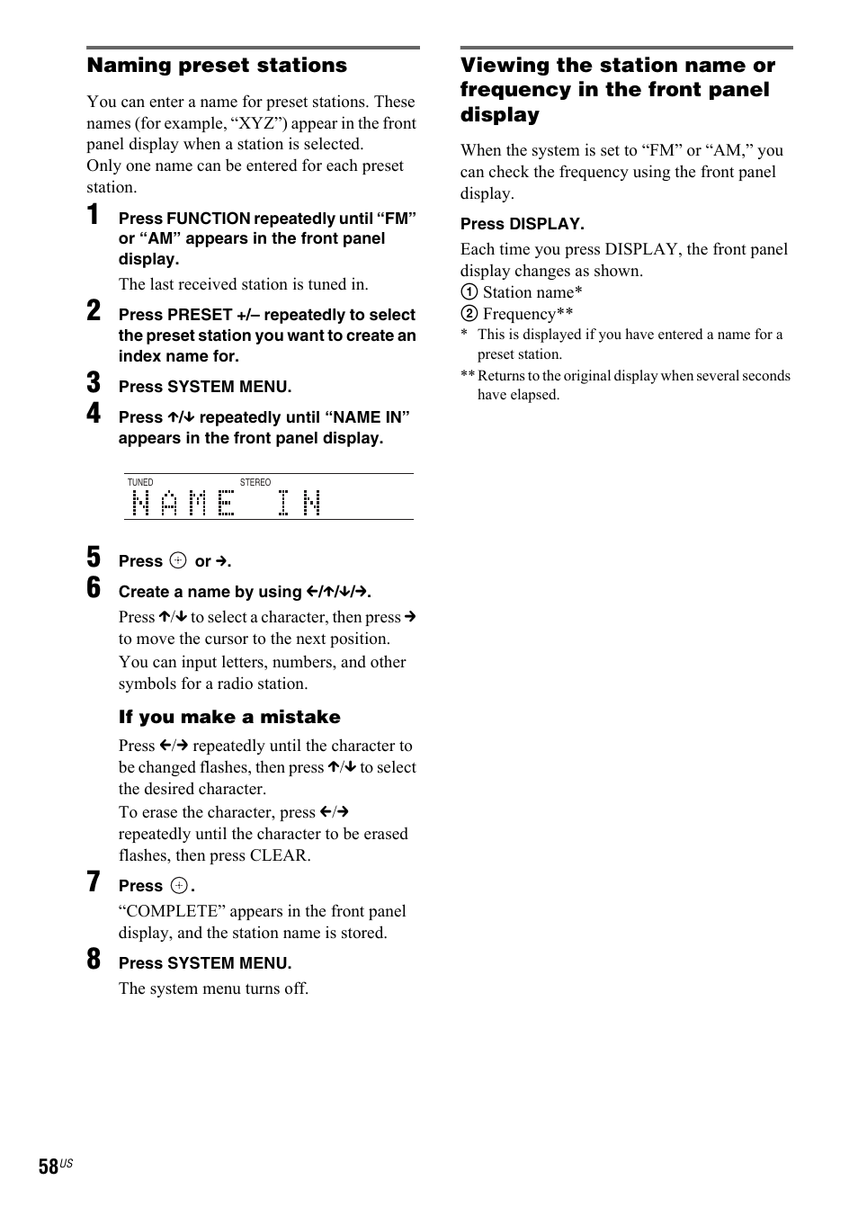 Sony DAV-IS50 User Manual | Page 58 / 115