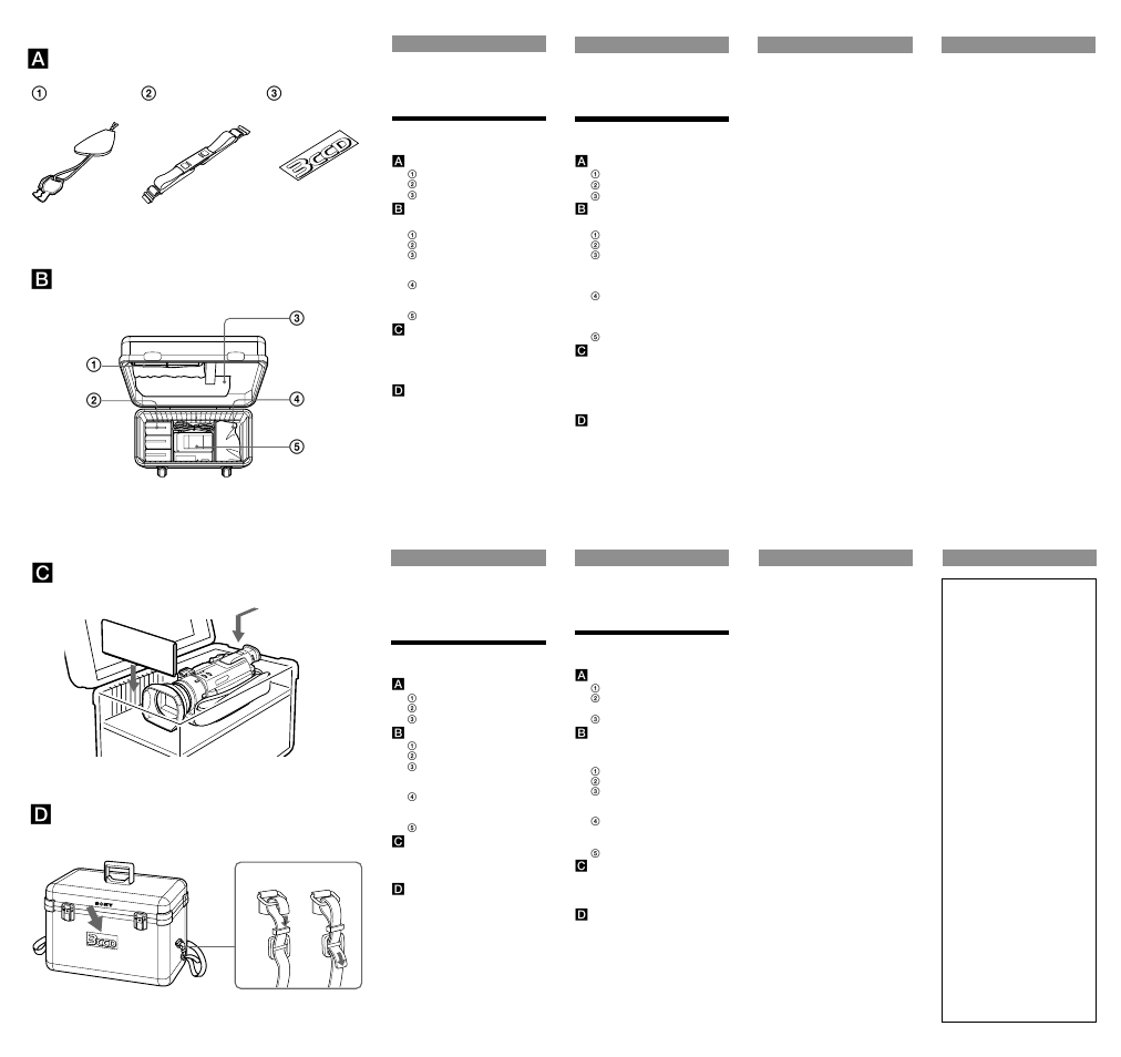 Dc b | Sony LCH-TRV900 User Manual | Page 2 / 2