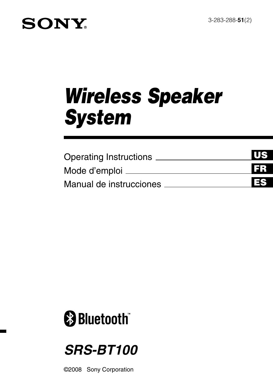 Sony SRS-BT100 User Manual | 64 pages