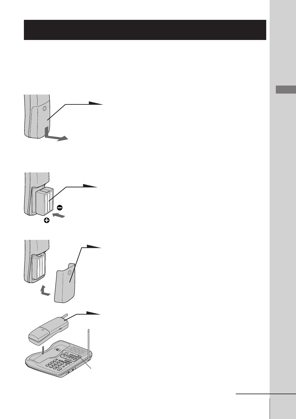 11 step 3: preparing the battery pack, Step 3, Preparing the battery pack | Sony SPP-A945 User Manual | Page 11 / 86