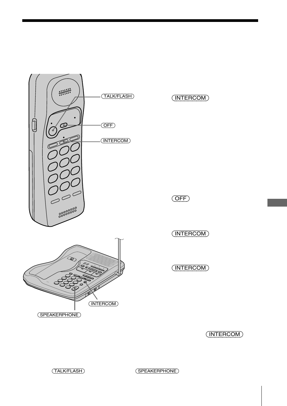Para conversar desde el teléfono base al micrófono | Sony SPP-A945 User Manual | Page 65 / 86