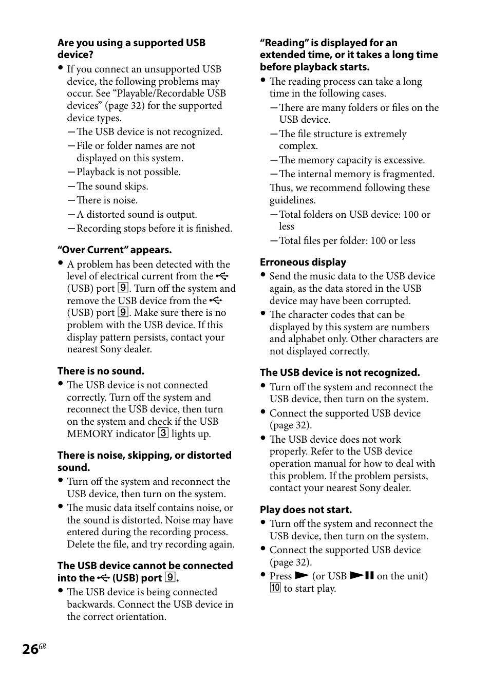 Sony CMT-HX3R User Manual | Page 26 / 32