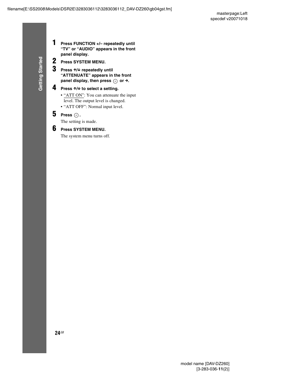 Sony DAV-DZ260 User Manual | Page 24 / 104
