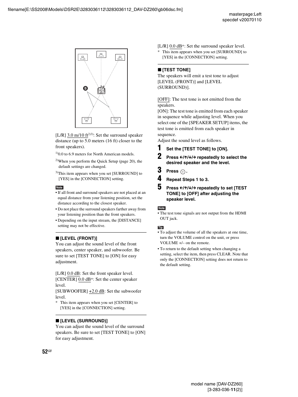 Sony DAV-DZ260 User Manual | Page 52 / 104
