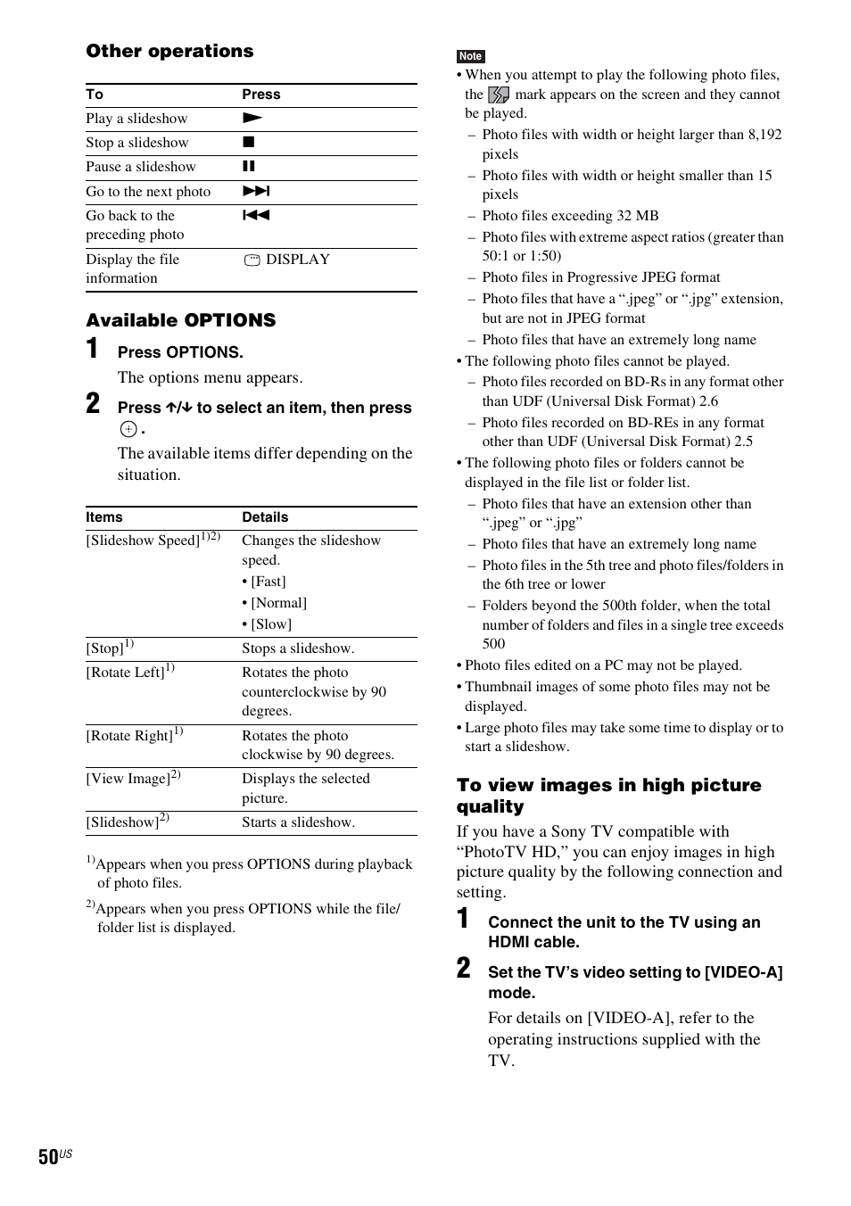 Sony BDV-E500W User Manual | Page 50 / 123