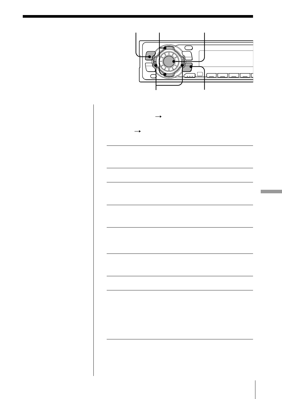 その他の設定, Source tel, Menu | Prst/disc, Seek/ams enter, Prst/disc history enter 2, Rcv on/off, Alarm, On/off off, Clear | Sony MDX-C7400X User Manual | Page 45 / 72