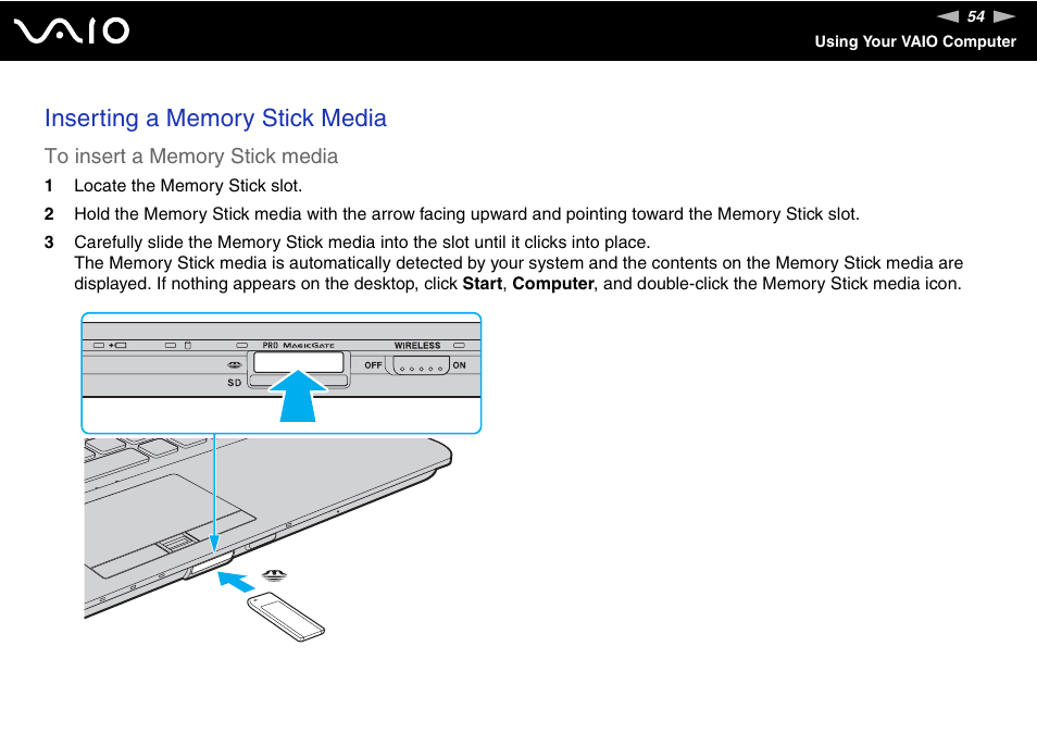 Sony VAIO VGN-Z500 Series User Manual | Page 54 / 239