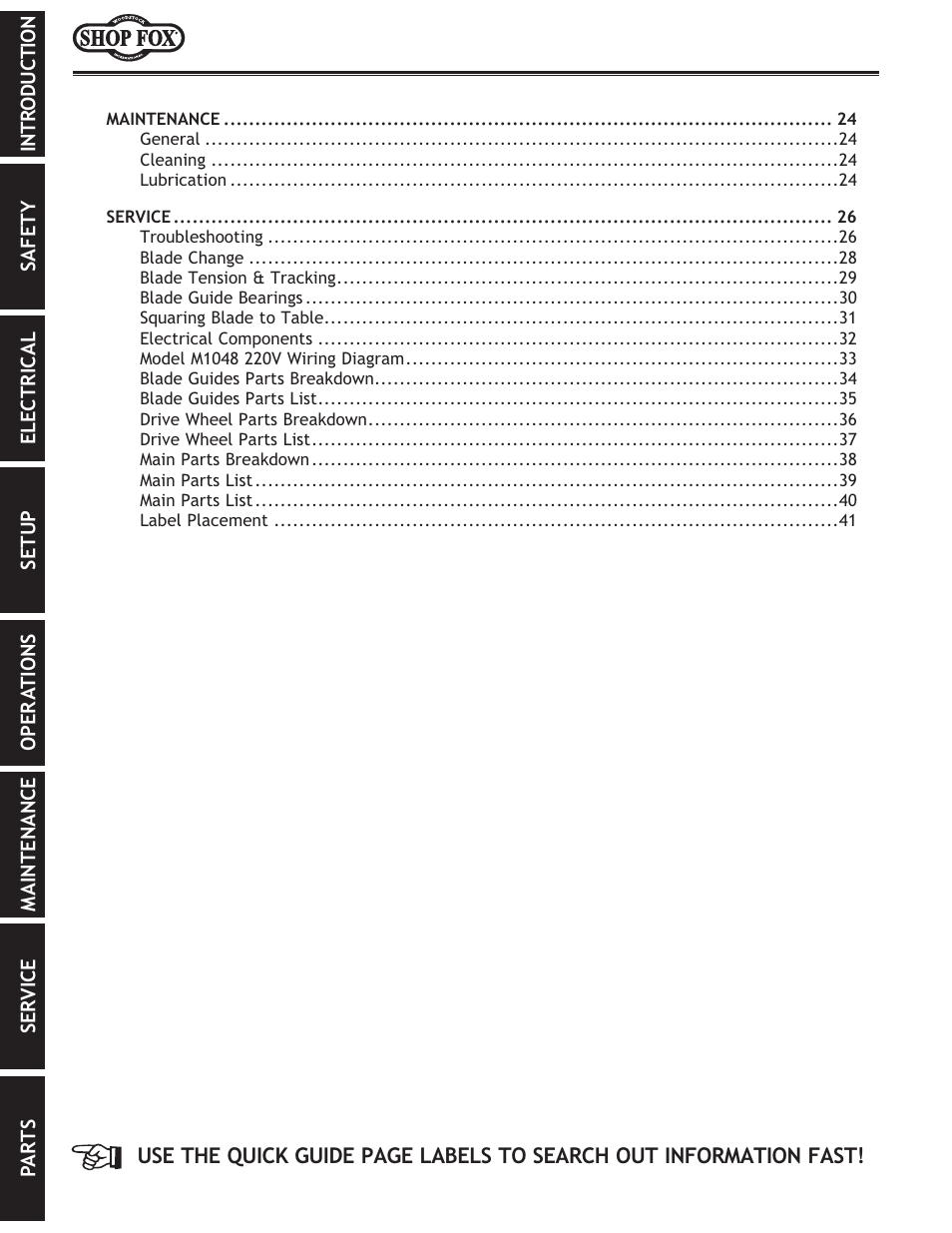 Woodstock SHOP FOX M1054 User Manual | Page 12 / 56