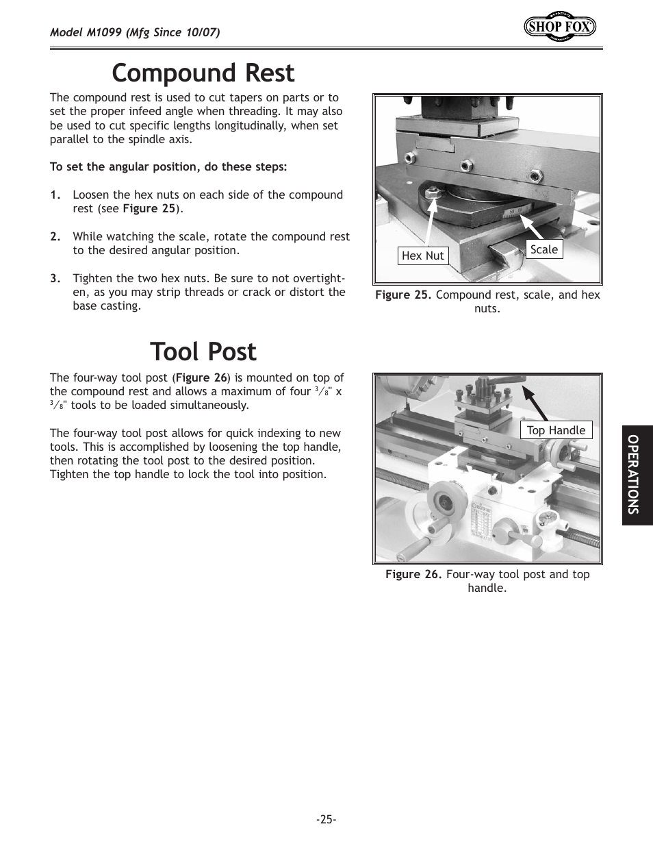 Fdgfle[i\jk, Kffcgfjk | Woodstock SHOP FOX M1099 User Manual | Page 27 / 60