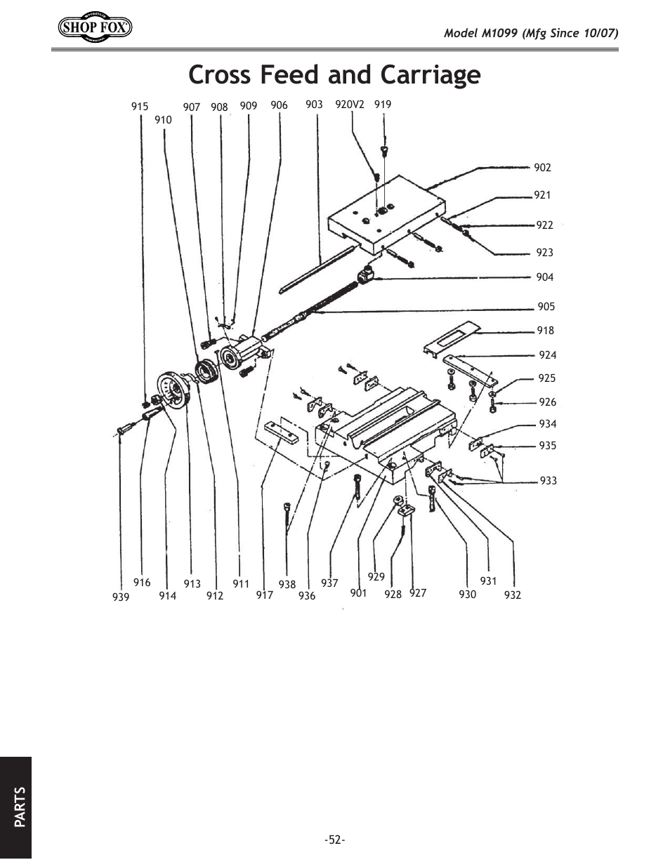 Ifjj=\\[xe[:xii`x, G8 i k j | Woodstock SHOP FOX M1099 User Manual | Page 54 / 60