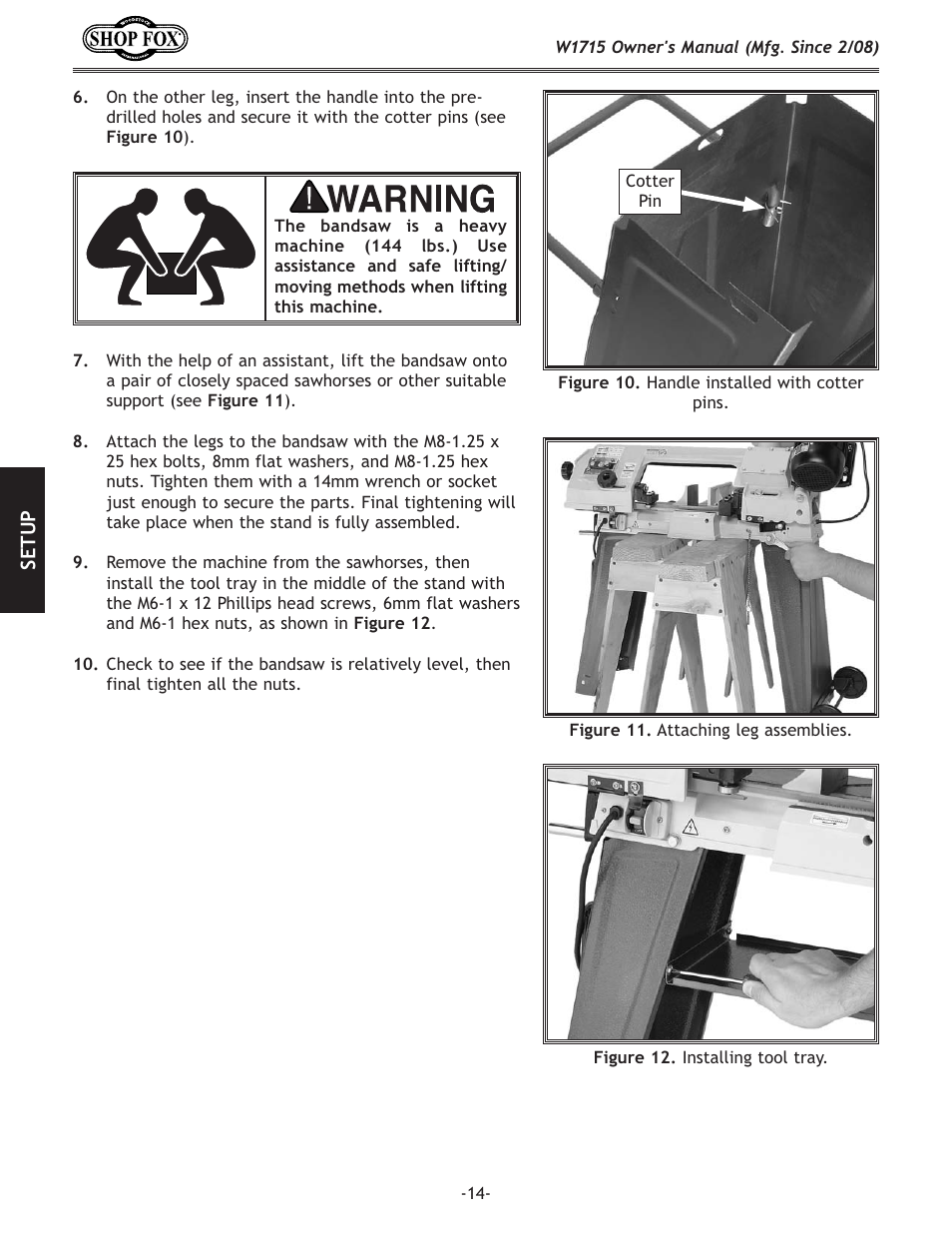 Woodstock SHOP FOX W1715 User Manual | Page 16 / 48