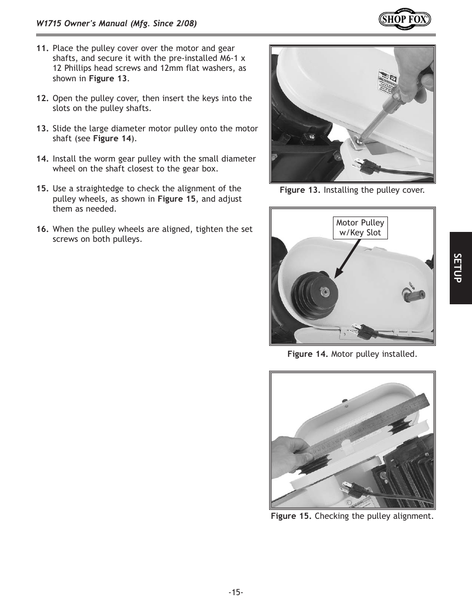 Woodstock SHOP FOX W1715 User Manual | Page 17 / 48