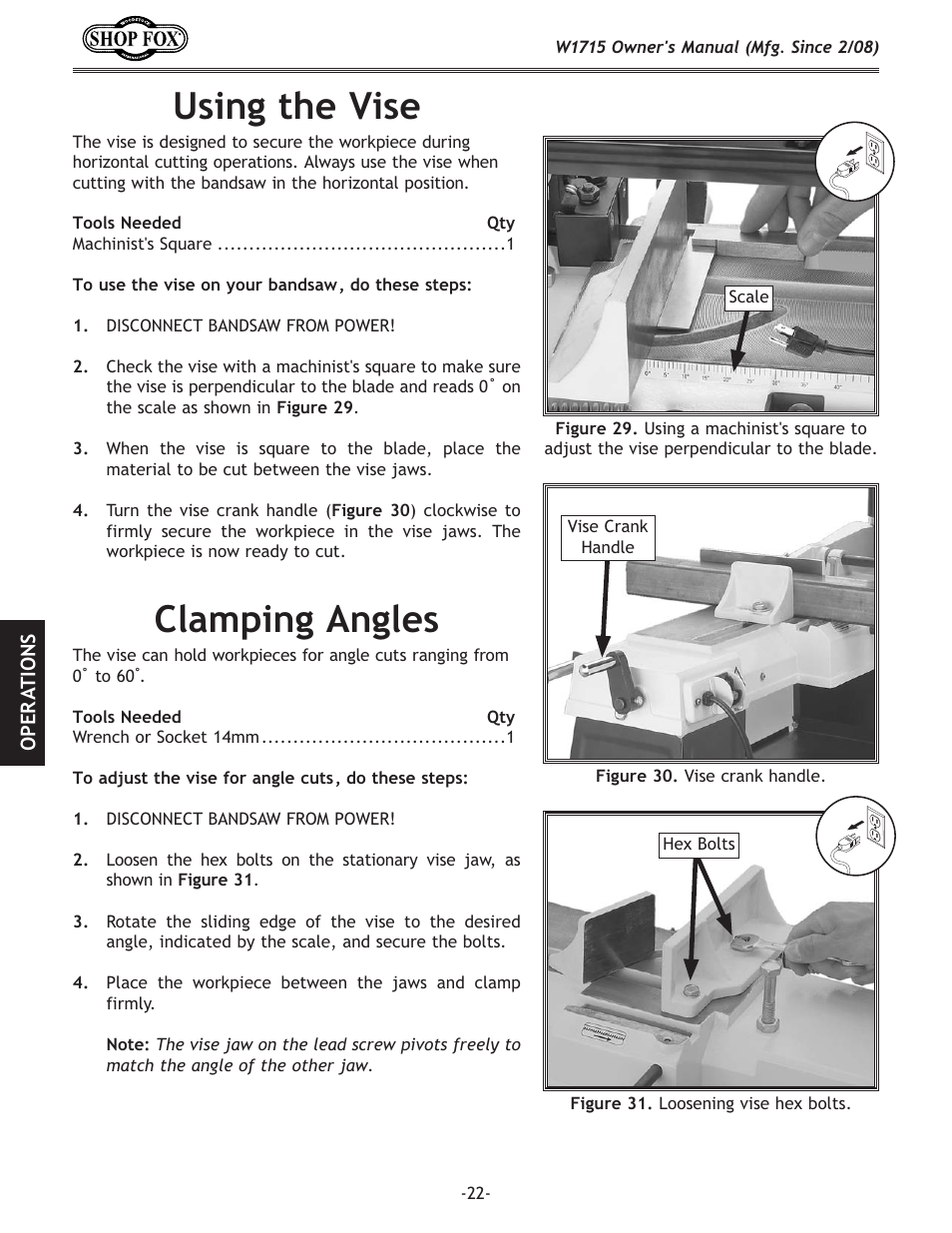Lj`e^k_\m`j, Cxdg`e^8e^c\j | Woodstock SHOP FOX W1715 User Manual | Page 24 / 48