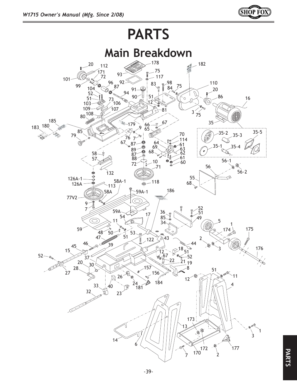 G8ikj, Dx`e9i\xb[fne, G8 i k j | Woodstock SHOP FOX W1715 User Manual | Page 41 / 48