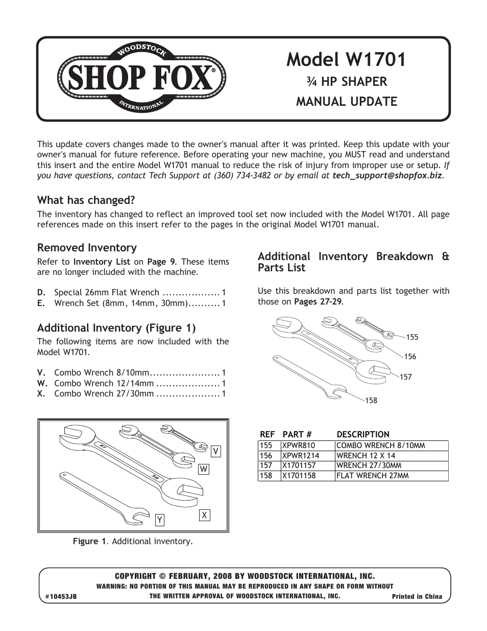 Woodstock SHOP FOX W1701 User Manual | 37 pages