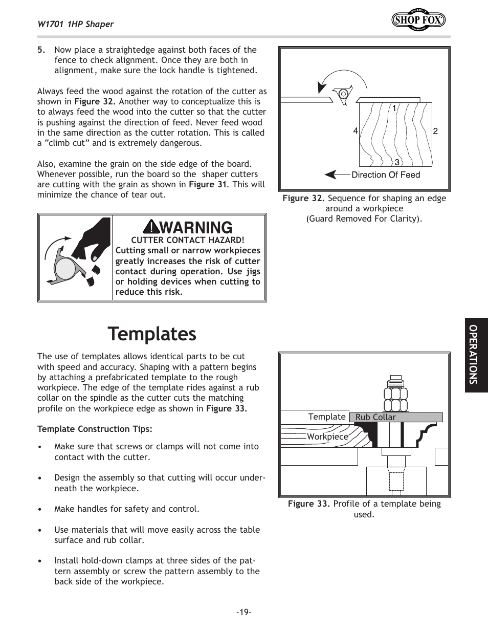 Templates | Woodstock SHOP FOX W1701 User Manual | Page 22 / 37