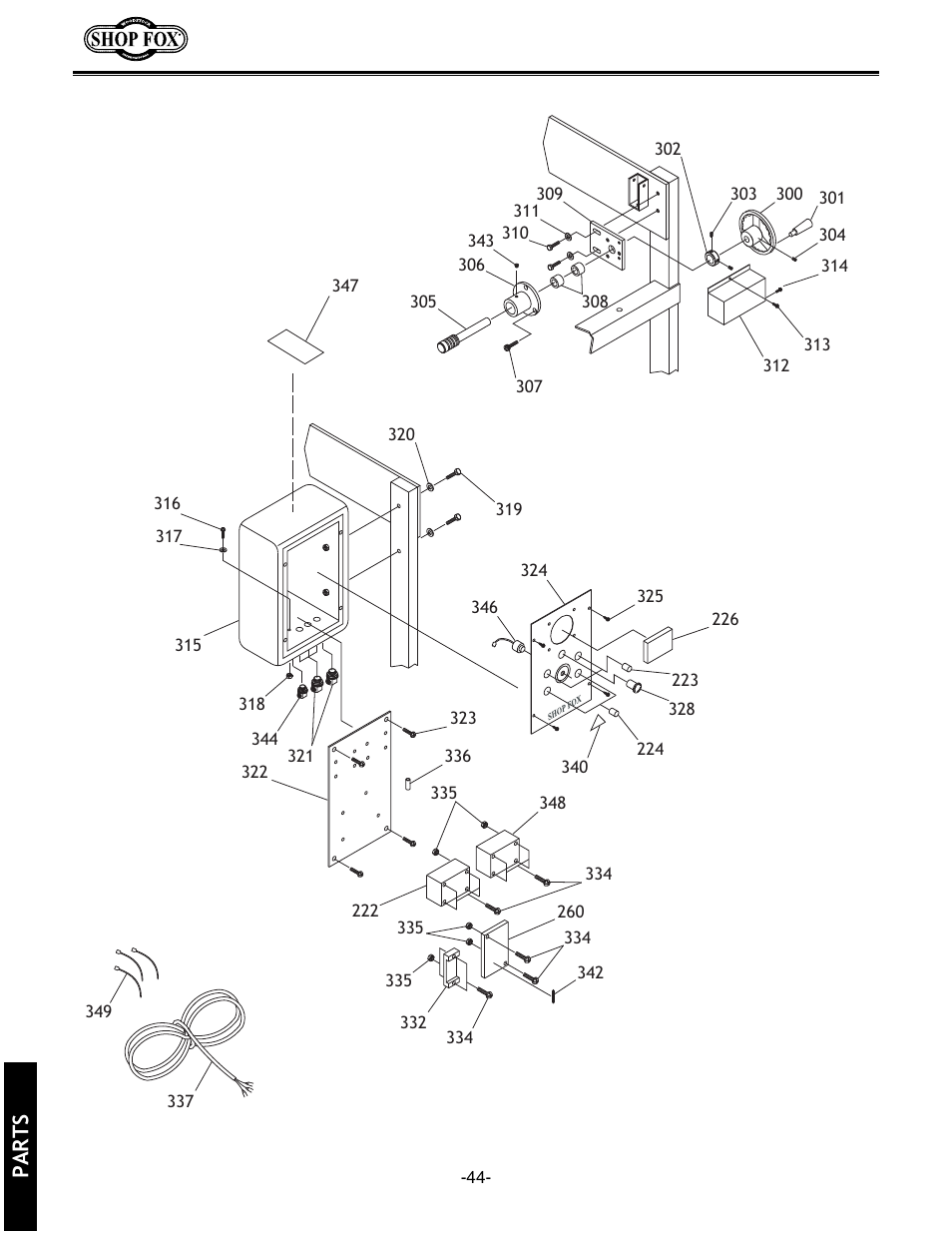 Parts | Woodstock SHOP FOX W1678 User Manual | Page 46 / 54