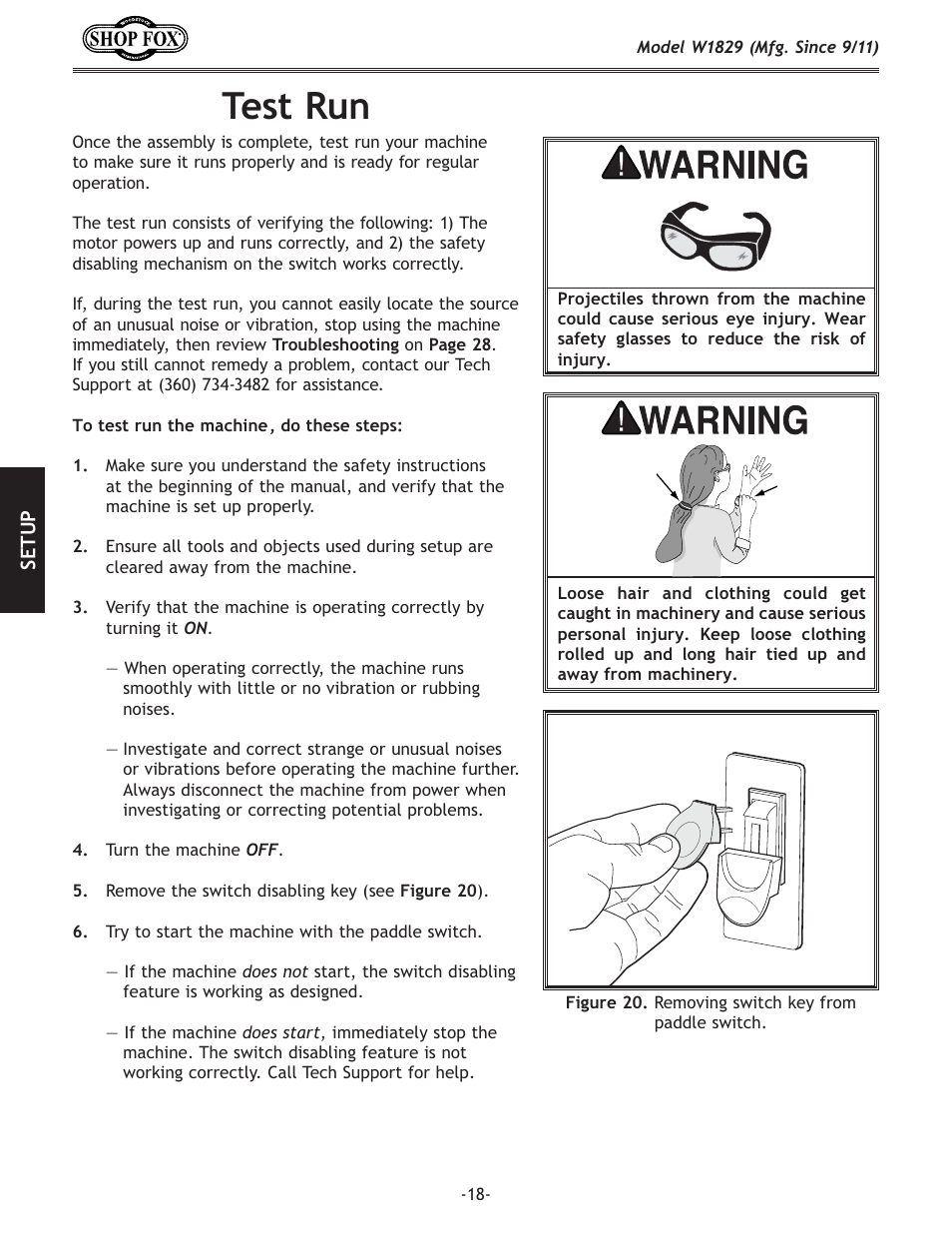 K\jkile | Woodstock SHOP FOX W1829 User Manual | Page 20 / 48