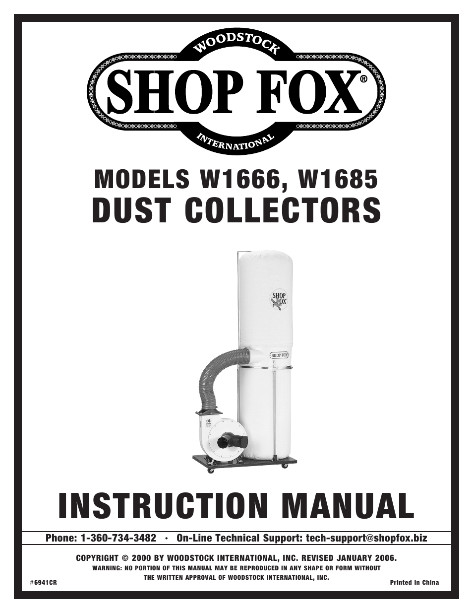 Woodstock SHOP FOX W1666 User Manual | 32 pages