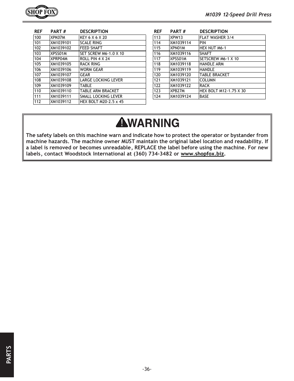 Jx]\kpcxy\cgcxz\d\ek, G8 i k j | Woodstock M1039 User Manual | Page 38 / 44