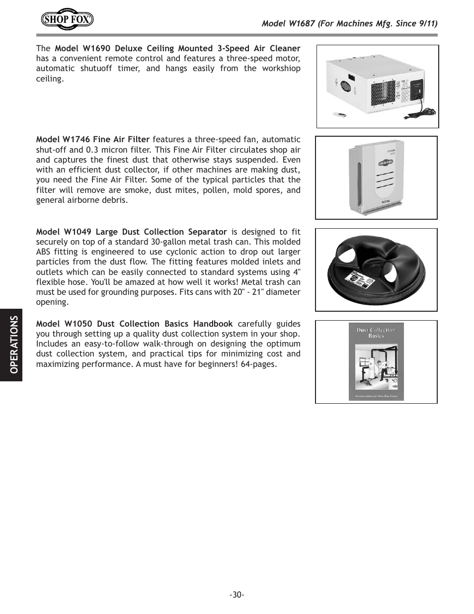 Woodstock SHOP FOX W1687 User Manual | Page 32 / 44
