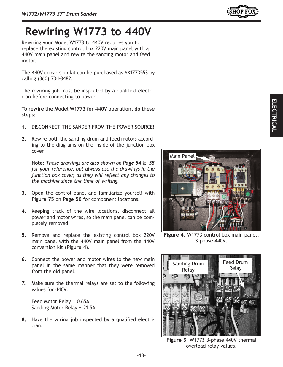 Woodstock SHOP FOX W1772 User Manual | Page 15 / 72