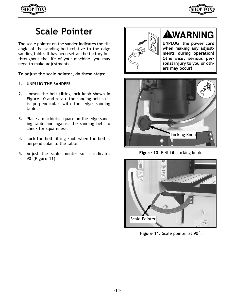 Scale pointer | Woodstock SHOP FOX W1717 User Manual | Page 16 / 30