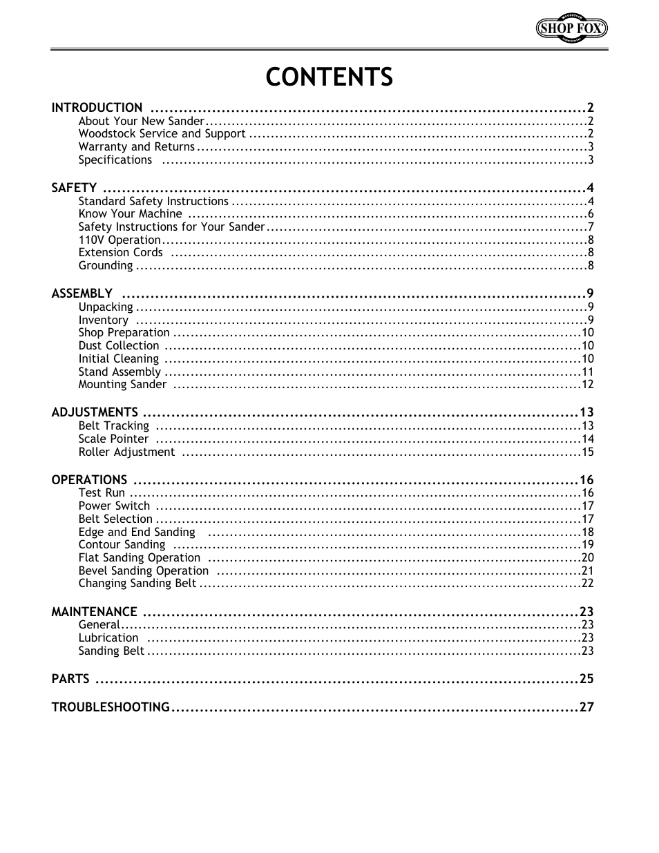 Woodstock SHOP FOX W1717 User Manual | Page 3 / 30