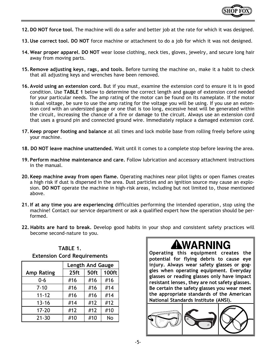Woodstock SHOP FOX W1717 User Manual | Page 7 / 30