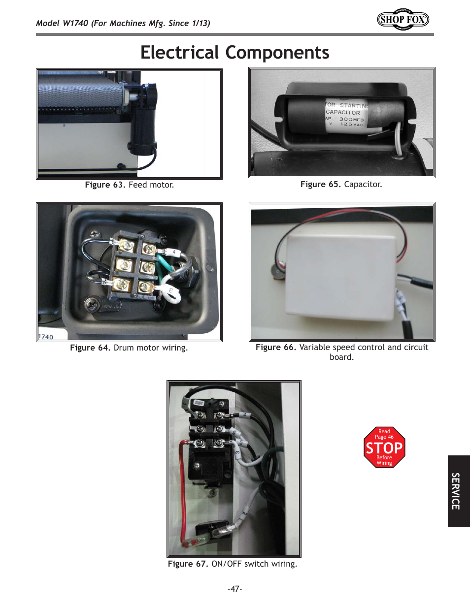 Stop | Woodstock SHOP FOX W1740 User Manual | Page 49 / 60