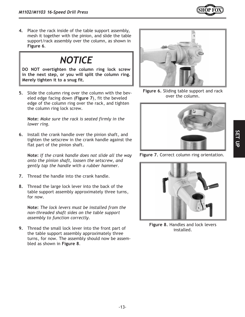 Notice | Woodstock SHOP FOX M1102 User Manual | Page 15 / 44