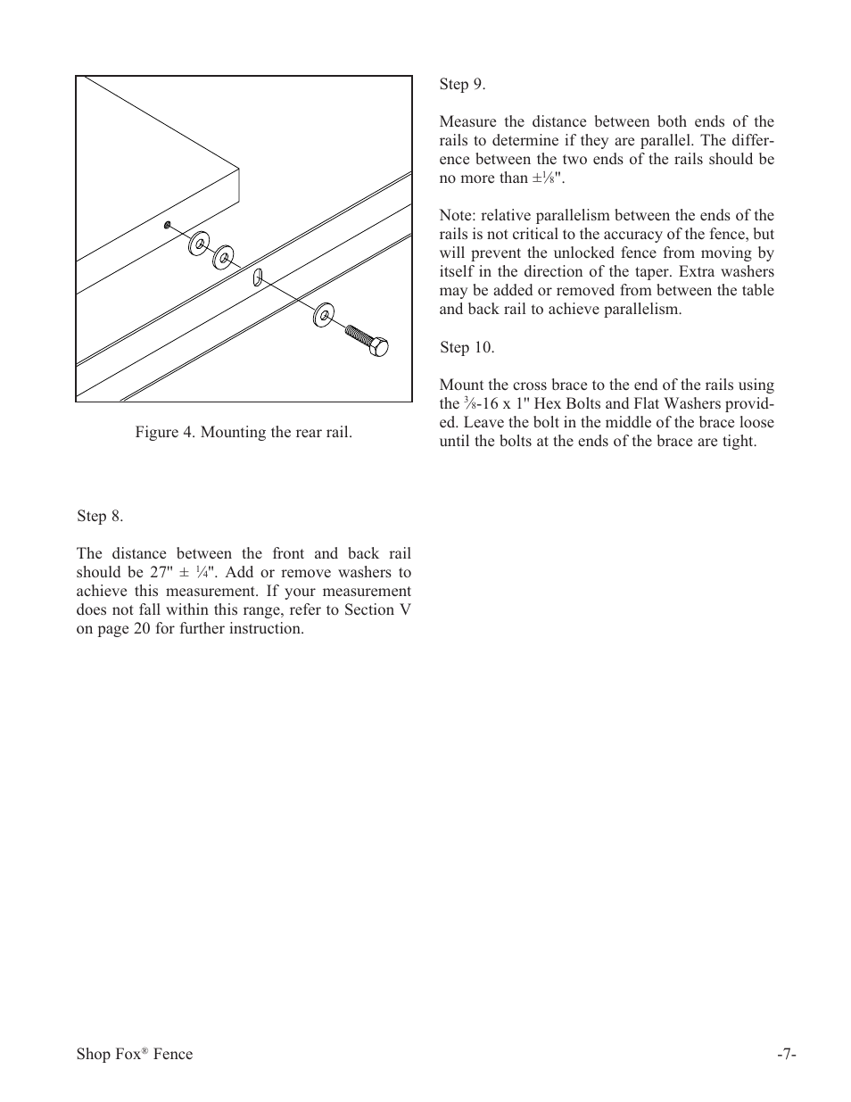 Woodstock Shop Fox Fence W1410 User Manual | Page 8 / 29