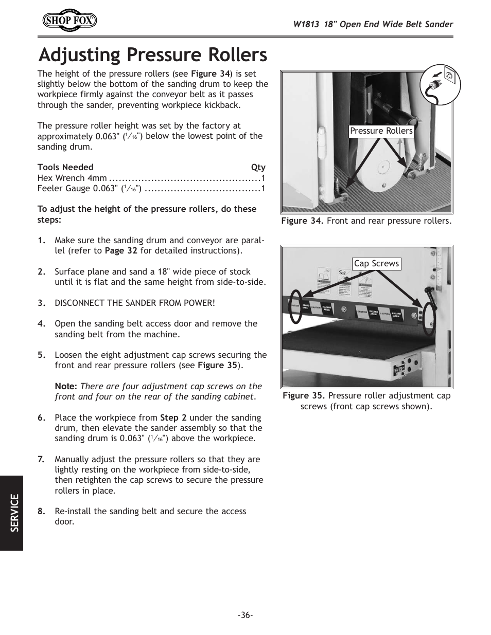 8[aljk`e^gi\jjli\ifcc\ij | Woodstock SHOPFOX W1813 User Manual | Page 38 / 56