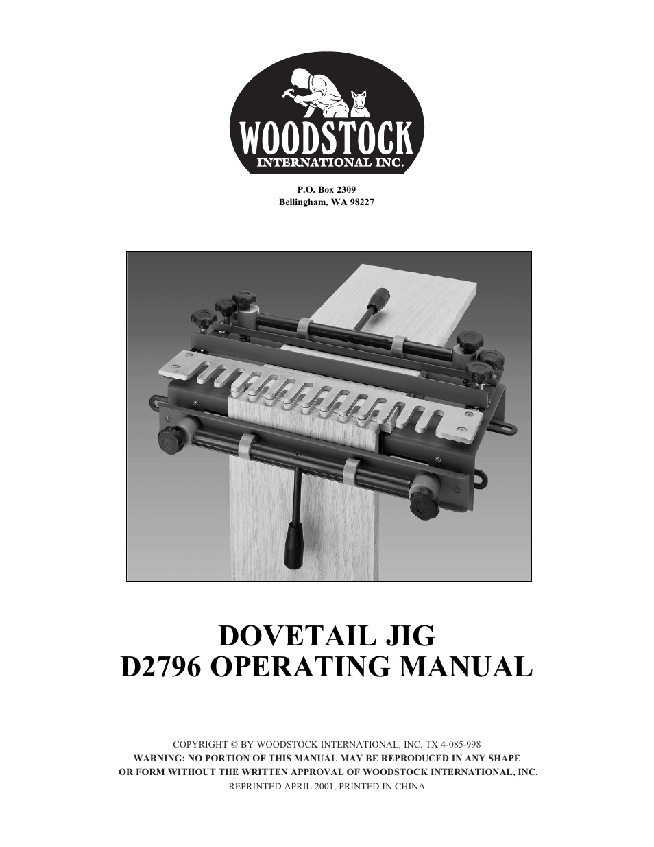 Woodstock D2796 User Manual | 25 pages