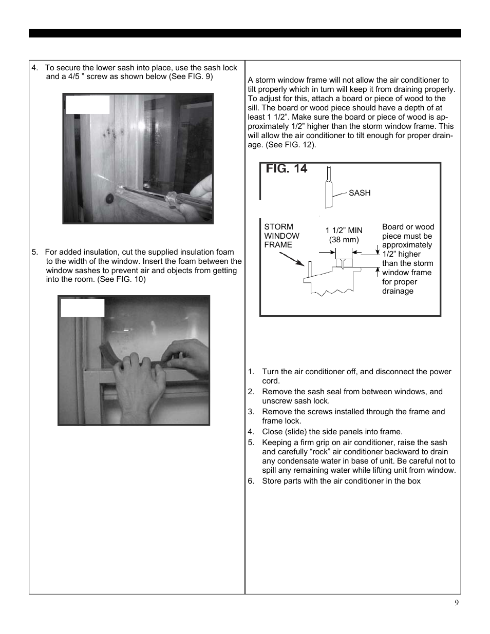 Assembly & installation (cont.) | Soleus Air Electronic Window Air Conditioner GB-WAC-06ESE-C User Manual | Page 10 / 20