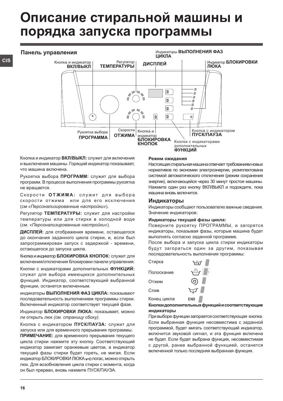Hotpoint Ariston ARTXF 149 User Manual | Page 16 / 60