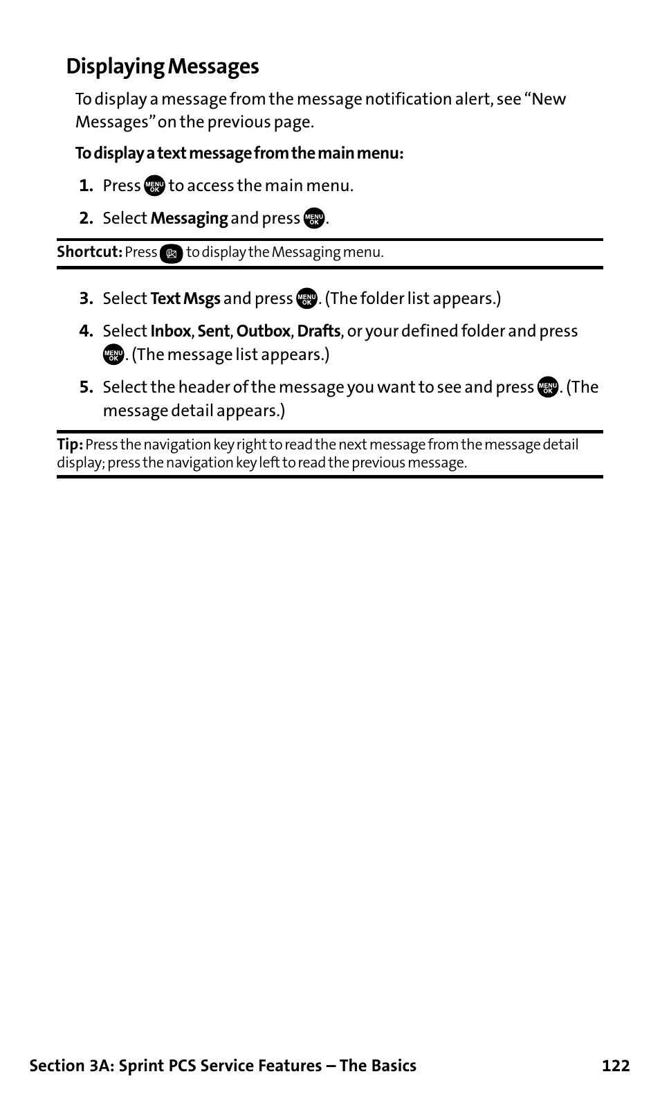 Displaying messages | Sanyo SCP-200 User Manual | Page 128 / 182